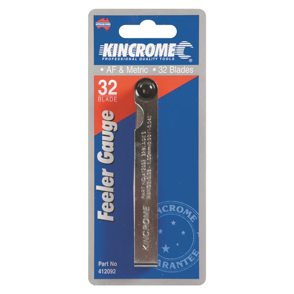 KINCROME 105mm (4") Feeler Gauge Set w/ 32 Blade 412092