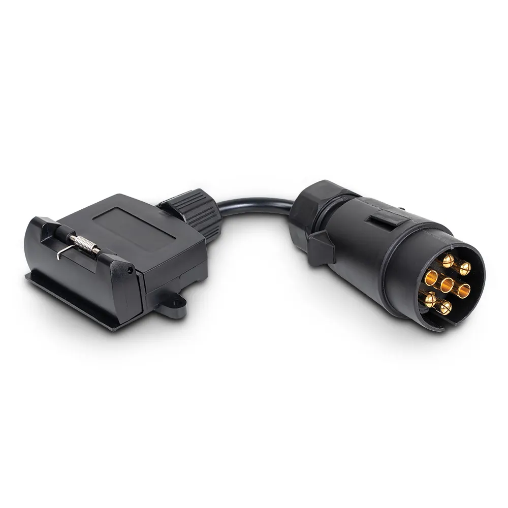 TTI 7 Round Plug Pin to 7 Socket Flat Pin Trailer Adaptor TA7PR7PF