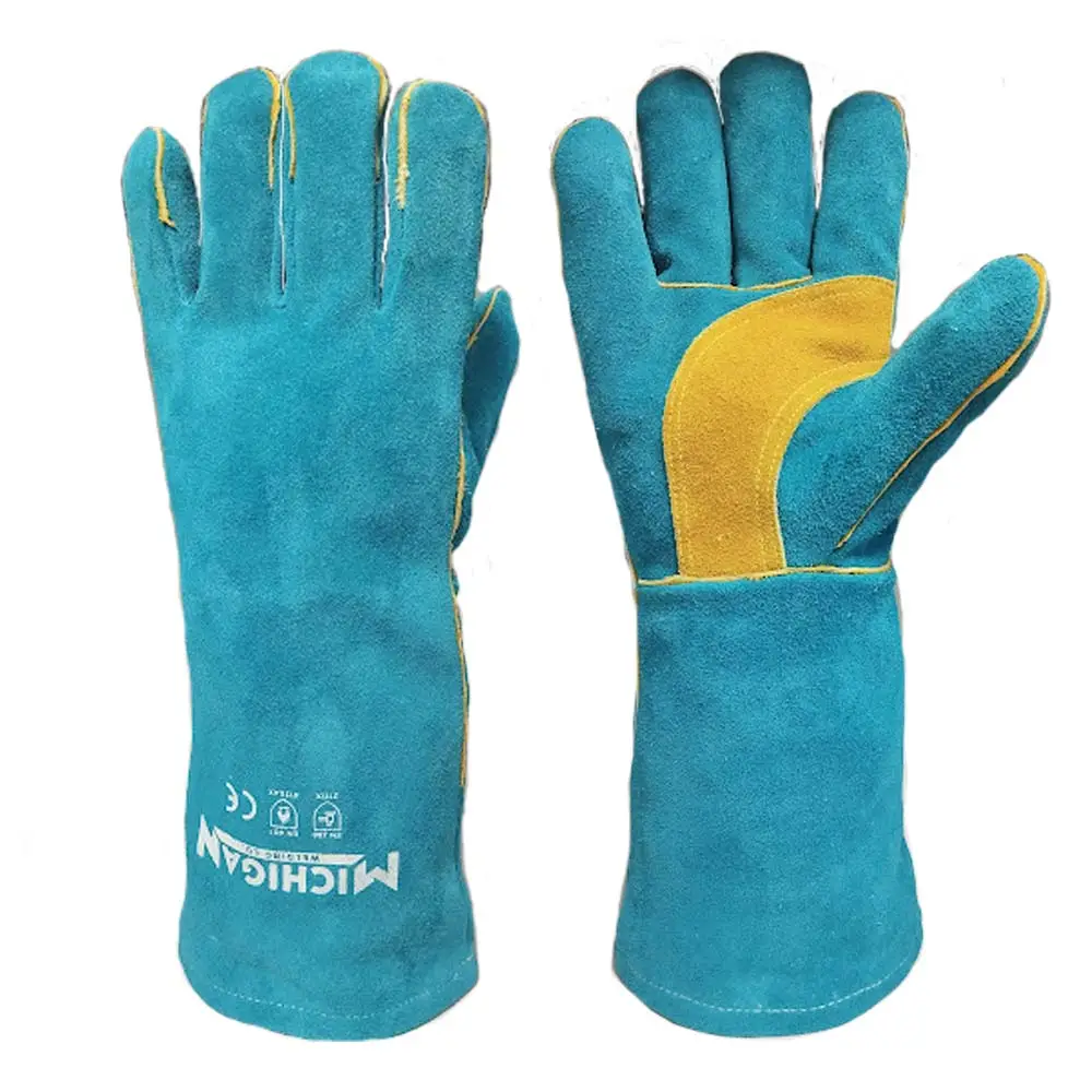 MICHIGAN 16inch Welding Cow Split Leather Gloves - Left Hand Pair MICWG