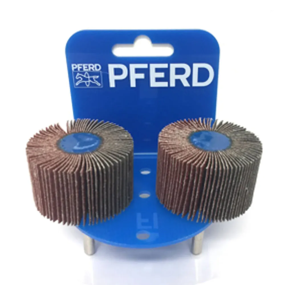 PFERD 50 x 30mm 60-Grit Mounted Flap Wheel - 2 Piece
