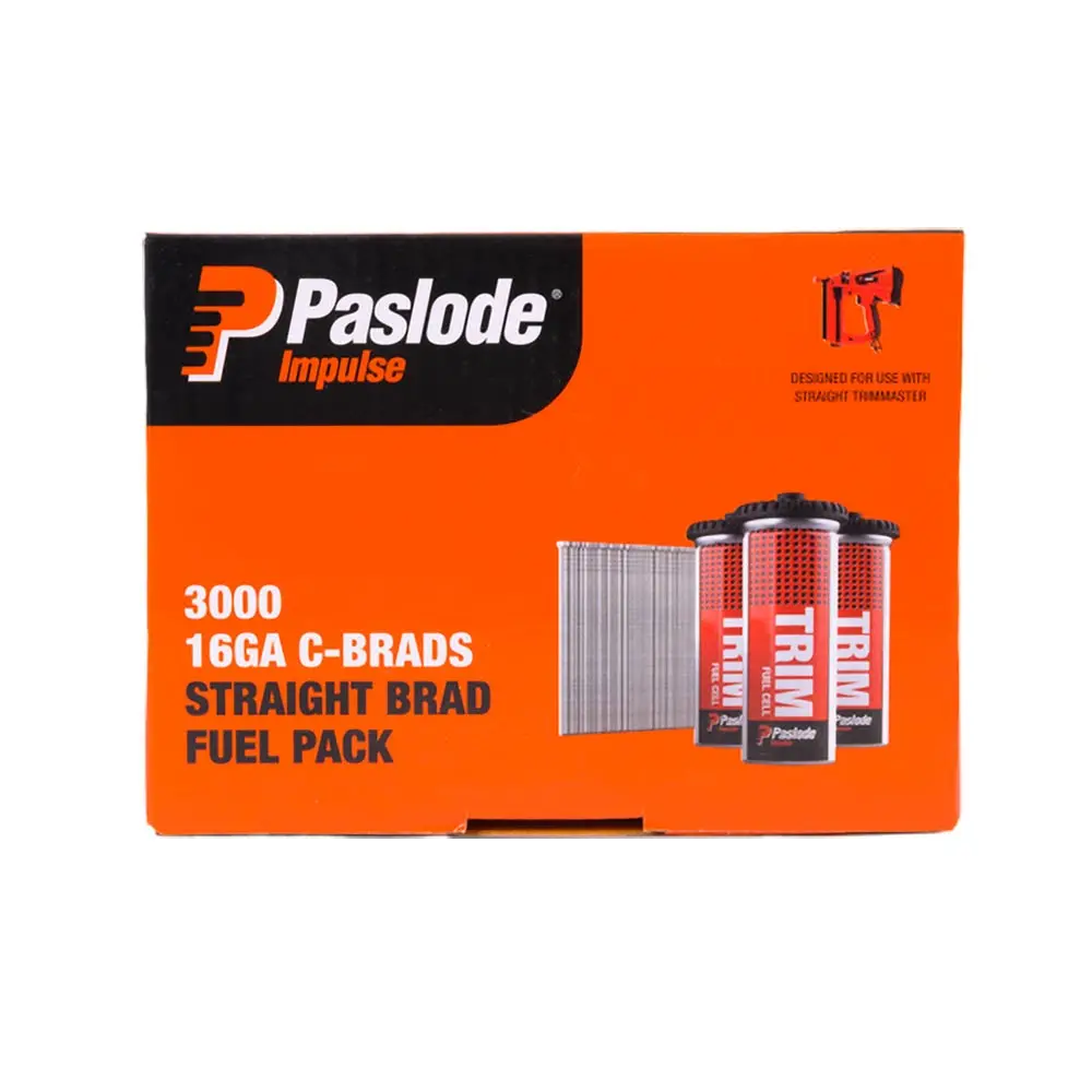PASLODE 50mm C Brad Nails & 3 Fuel Cells - 3000 Pack B20630