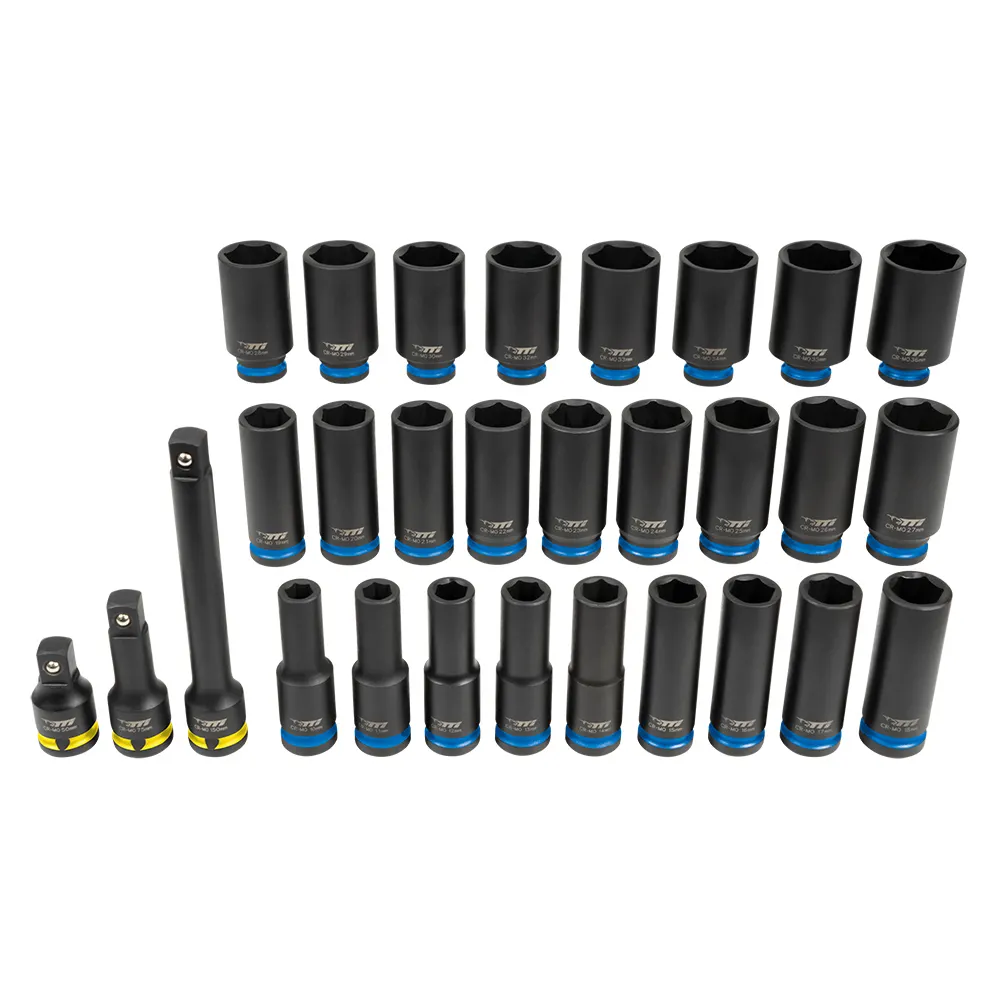 TTI 1/2inch Deep Metric 10-36mm Impact Socket Set - 29 Piece TT12D29ISS