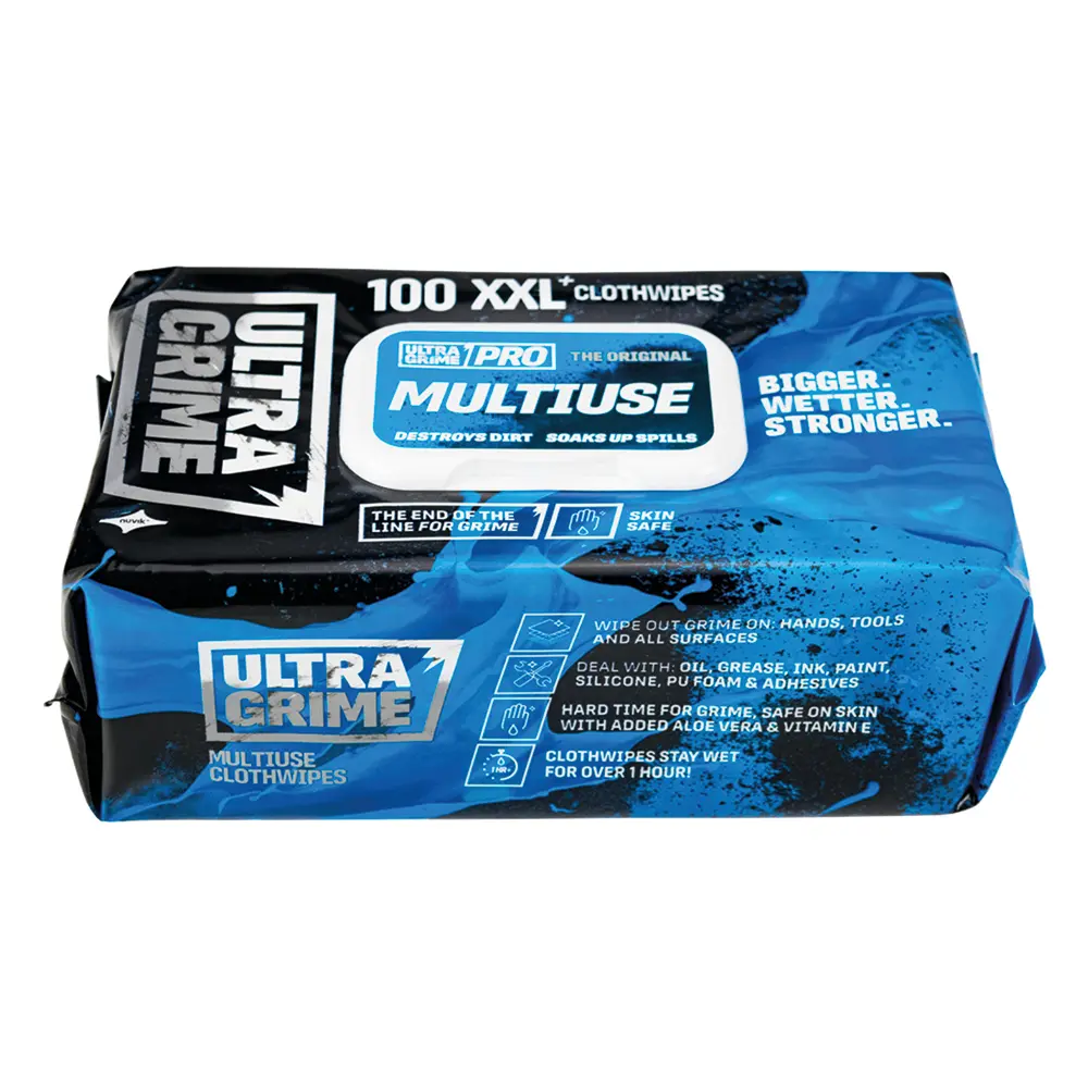 ULTRA GRIME Industrial Heavy Duty Wipes Cleaner 100 Pack 5900