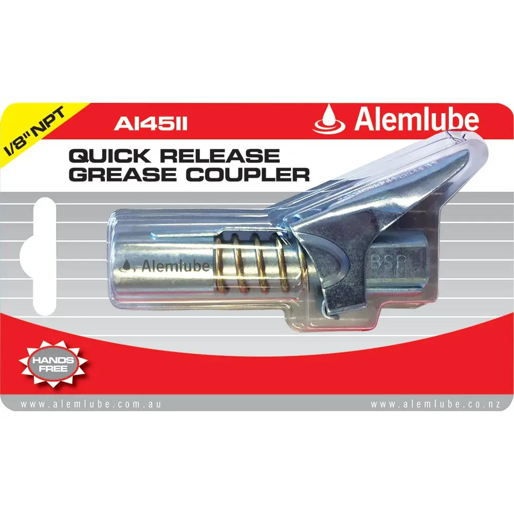 ALEMLUBE 1/8" Quick Release Grease Gun Coupler A14511