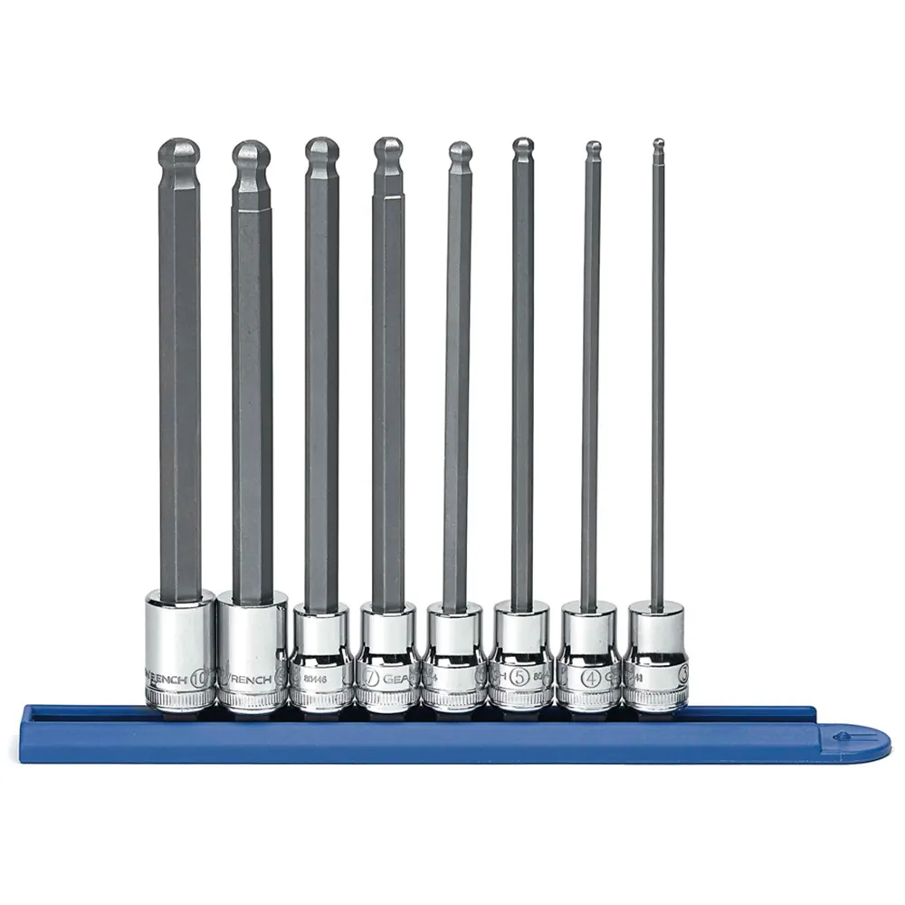 GEARWRENCH 8 pcs 3/8inch Drive Metric Hex Long Ball End Bit Socket Set 80573
