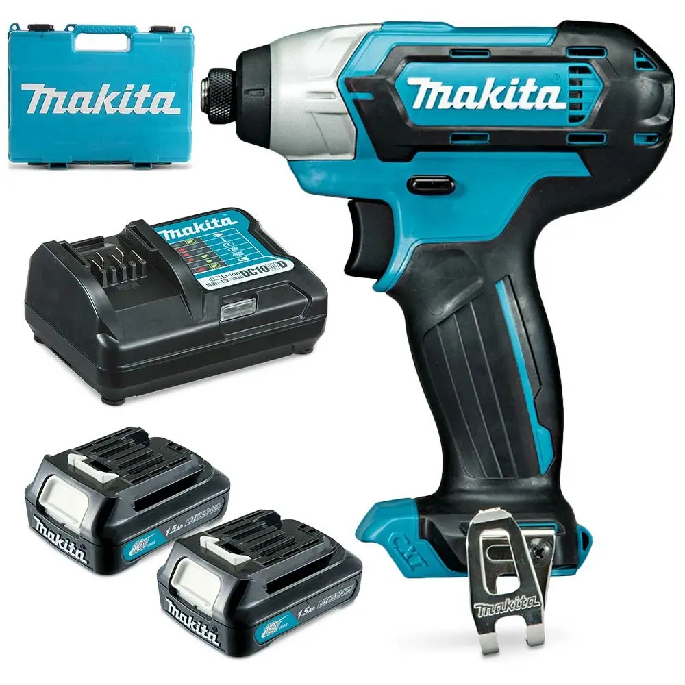 MAKITA 12V 1.5Ah Li-Ion CXT Max Cordless Impact Driver Combo Kit TD110DWYE
