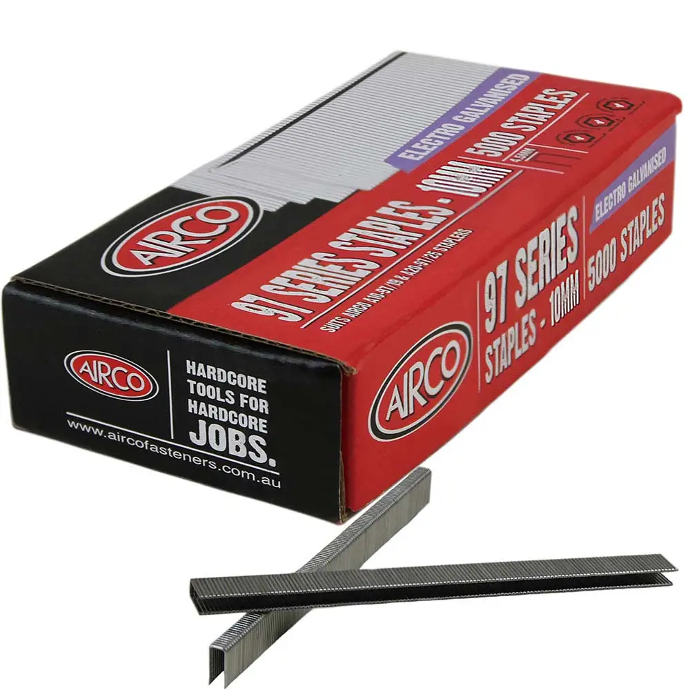 AIRCO 97 Series Staples Electro Galvanised - 10mm Box of 5000 SF97100