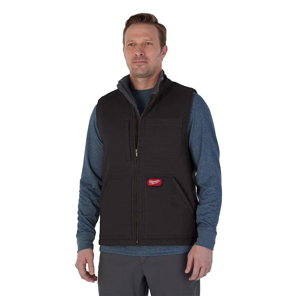 MILWAUKEE GRIDIRON Sherpa Lined Vest - Black 801B