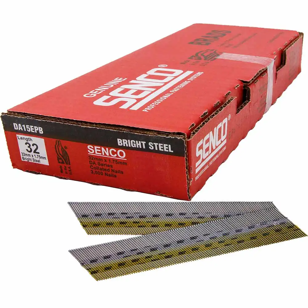 SENCO DA Series Bright Steel Brad Nail - 32mm Box of 3000 DA15EPB