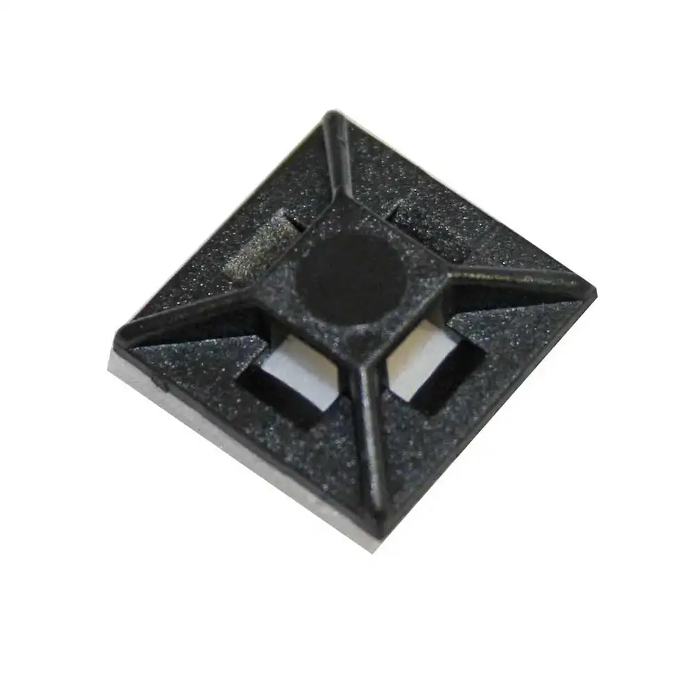 CABAC 20 X 20mm Adhes Cable Tie Mount - 100 Piece Uv Black SAM19BK