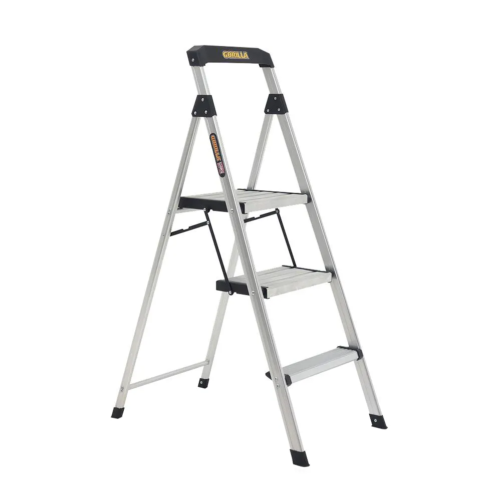 GORILLA 120kg 3 Step Single Sided Aluminium Ladder GOR-3TT