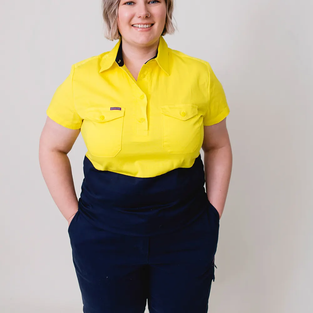 GREEN HIP Hi-Vis Light Weight Shirt Short Sleeves Yellow/Blue SSS-HIVIS-YB 06