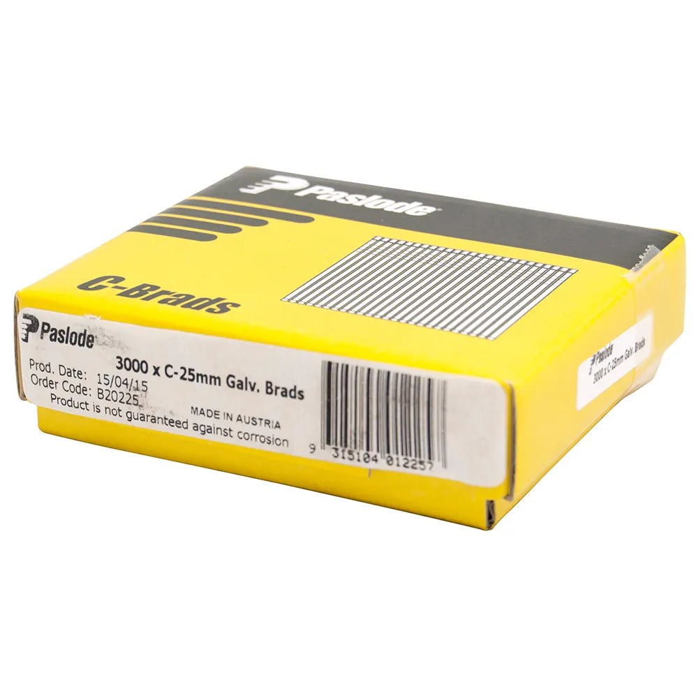 PASLODE 25mm C Series Brads 3000 Pack B20225