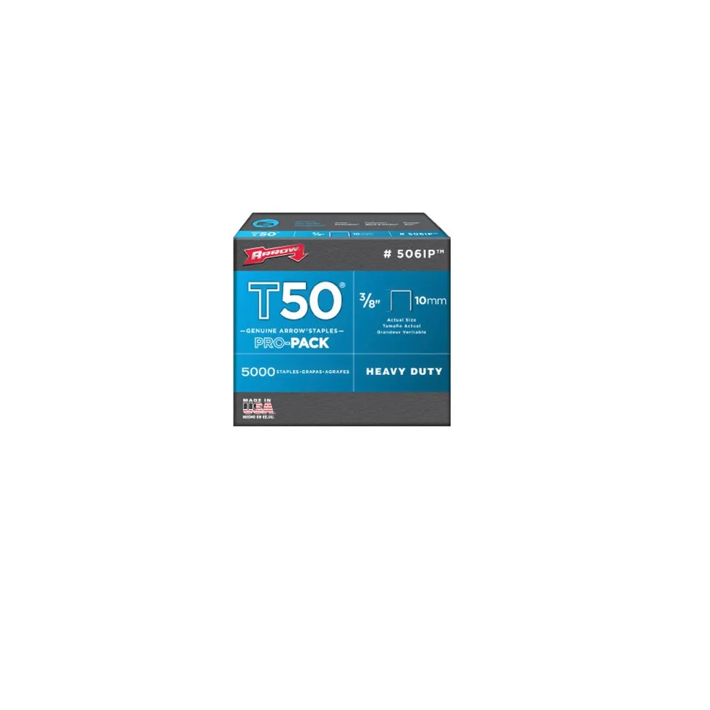 ARROW 10mm Heavy Duty T50 Staples 5000 pk AR506IP
