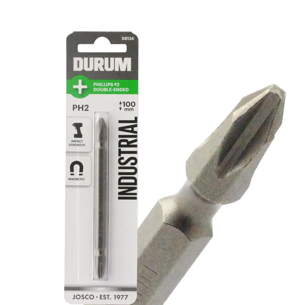 DURUM PH2 x 100mm Phillips Double-Ended Screwdriver Bit