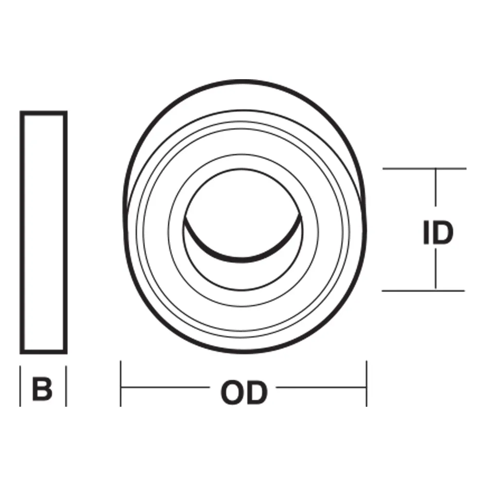 CARBITOOL Replacement Bearing Outside Diameter 3/4inch Inside Diameter 1/2inch TB4