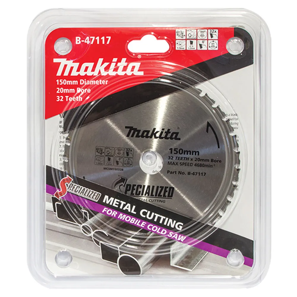 MAKITA 150mm 32T TCT Circular Saw Blade for Metal Cutting - SPECIALIZED B-47117