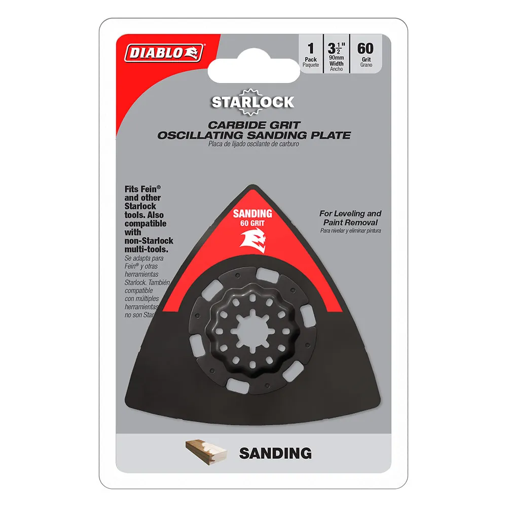 DIABLO 90mm 60-Grit Starlock Carbide Grit Multi-Tool Sanding Plate 2608F02271