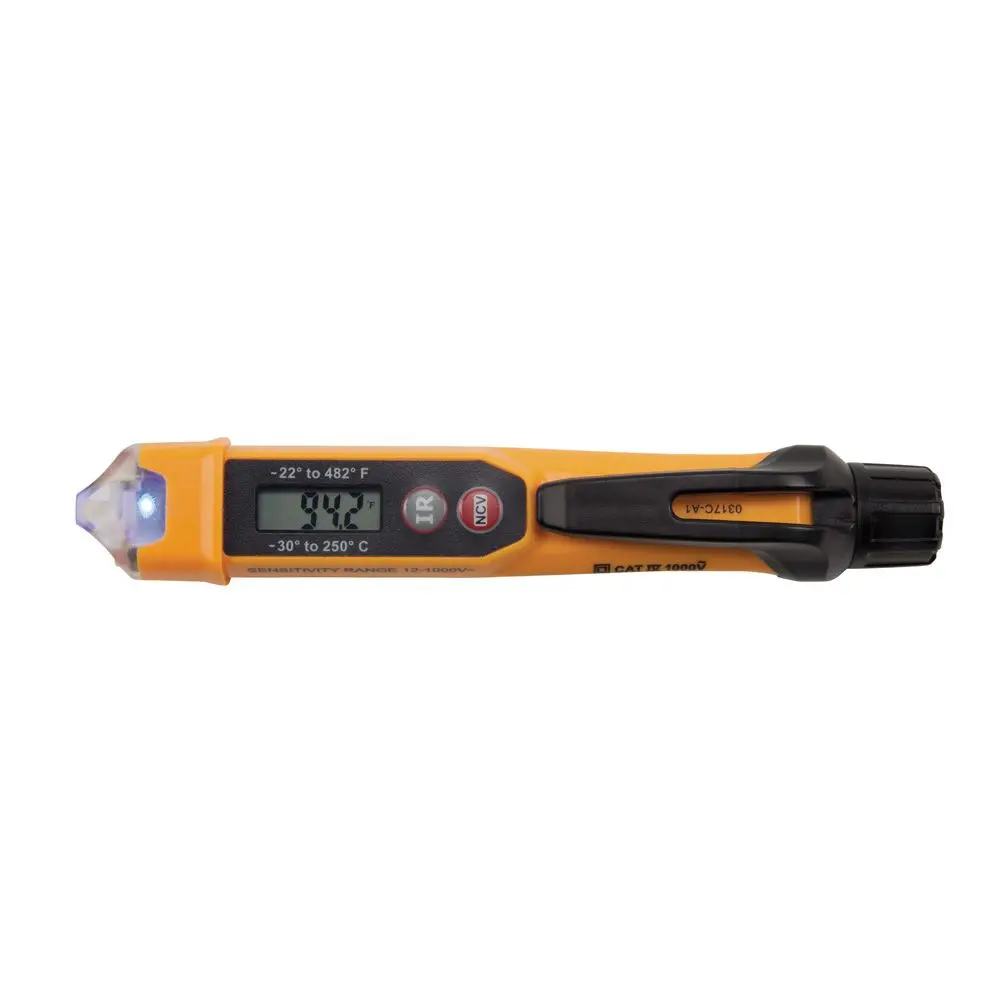 KLEIN 12 to 1000V Voltage Detector w. Infrared Thermometer ANCVT4IR
