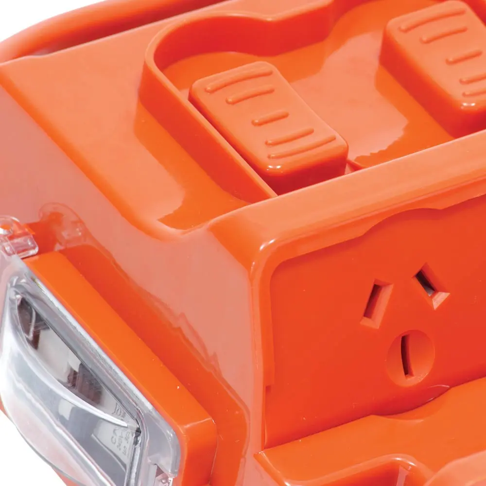 DETROIT 10A 4-Way Powerboard with Safety Switch DETPSOA10A