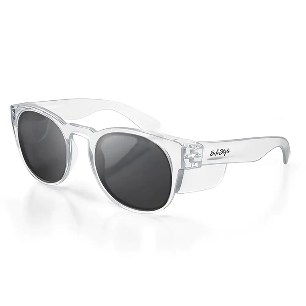 SAFESTYLE Cruisers Clear Frame Polarised UV400 Lens Safety Glasses CRCP100