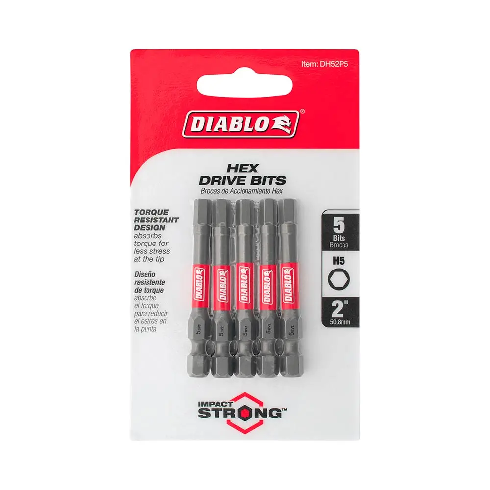 DIABLO H5 50mm Power Screwdriver Bit - 5 Piece 2608F03284