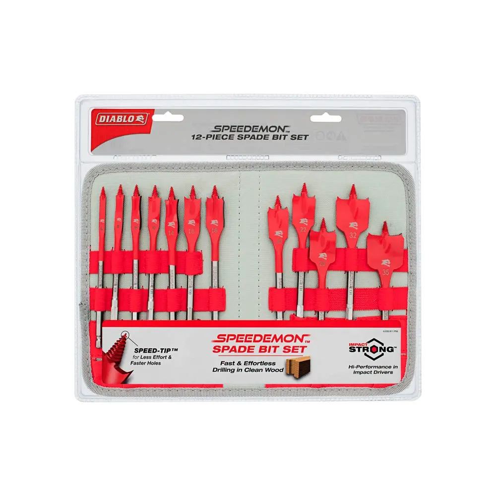 DIABLO 6-35mm 1/4-Hex SPEEDemon Spade Bit Set - 12 Piece 2608F03235