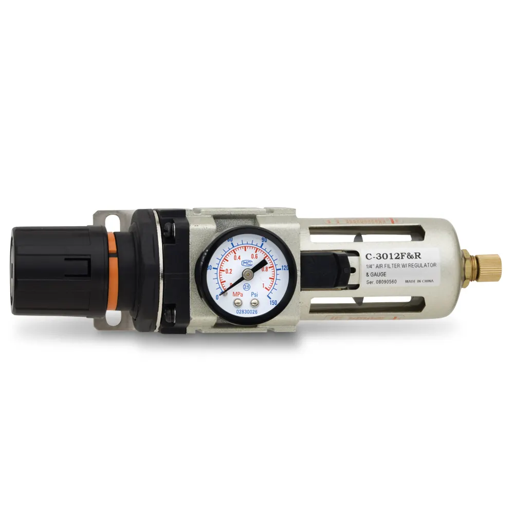 IRONAIR BSP Air filter regulator & gauge 1/4inch