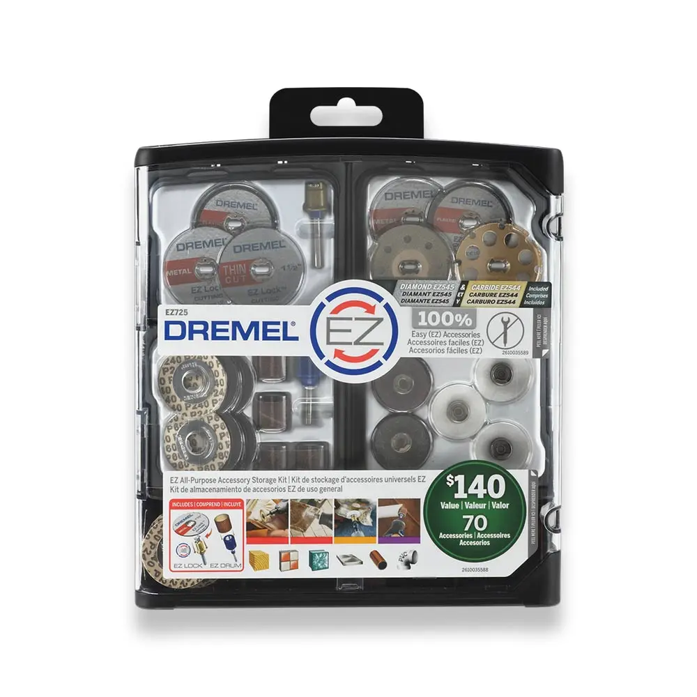 DREMEL EZ Lock Multipurpose Accessory Set (EZ725) - 70 Piece 2615E725AA