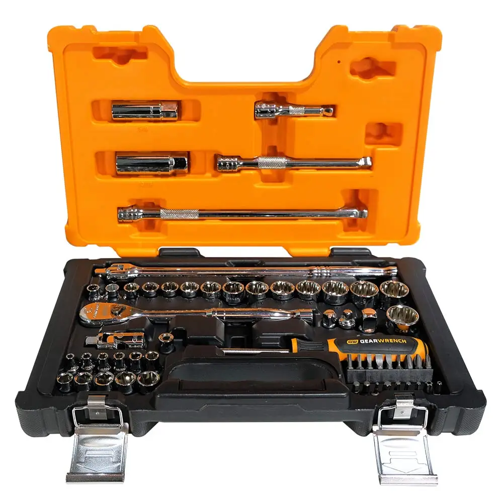 GEARWRENCH 1/4 & 3/8 Metric/SAE Socket Set - 57 Piece 83068N