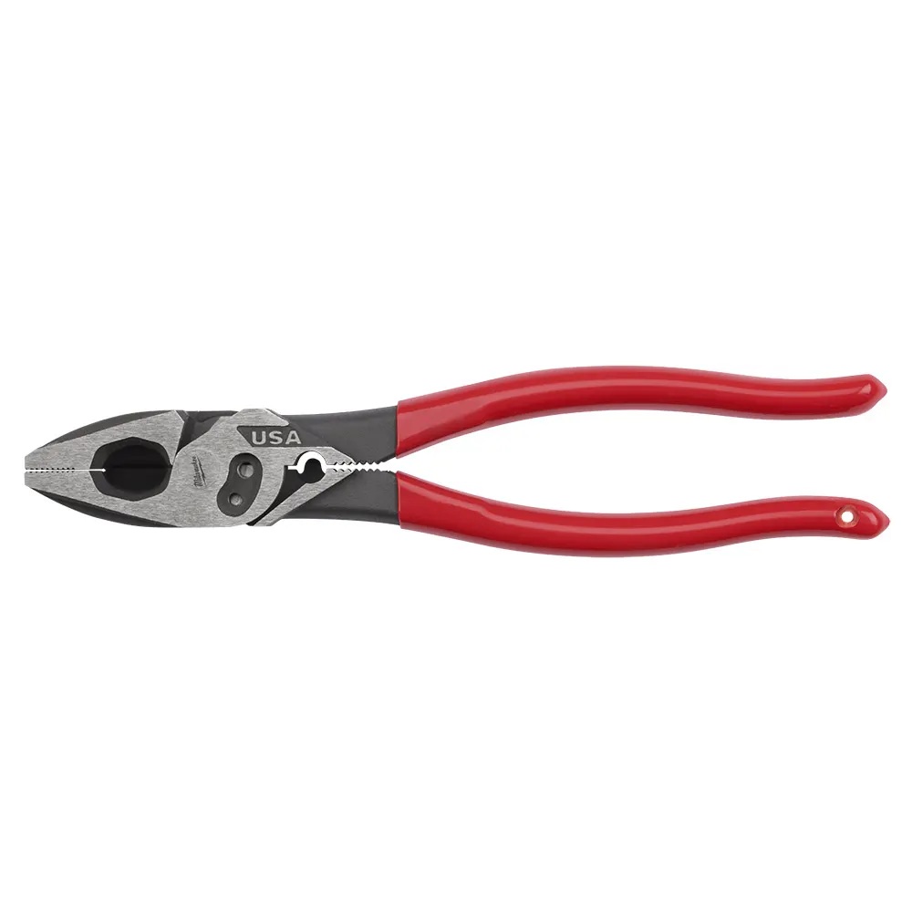 MILWAUKEE 228mm 9Inch USA Made Dipped Grip Linesman Pliers with Crimper MT500C