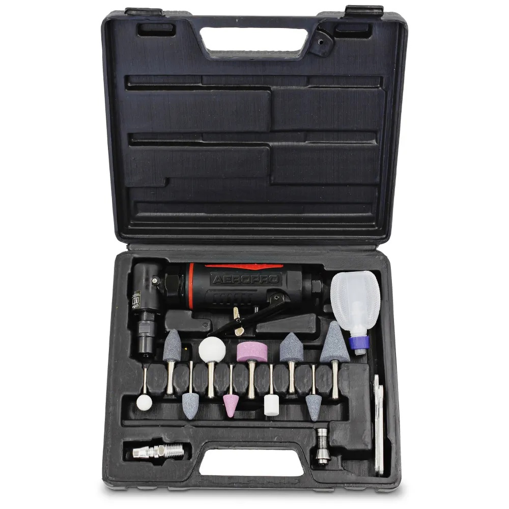 AEROPRO AIR DIE ANGLE GRINDER KIT 16PCS 20000RPM 1/4inch 85.5L/MIN