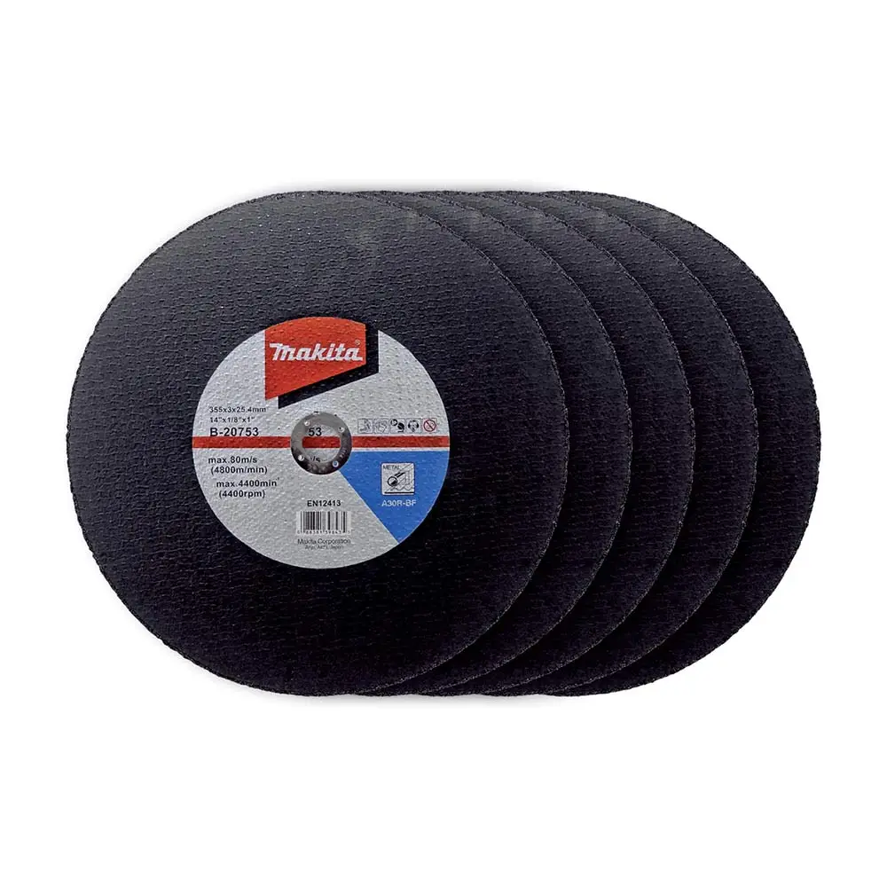 MAKITA 355mm x 3mm x 25.4mm Elite Metal Cut Off Wheel A30R-Bf - 5 Piece B-20753-5