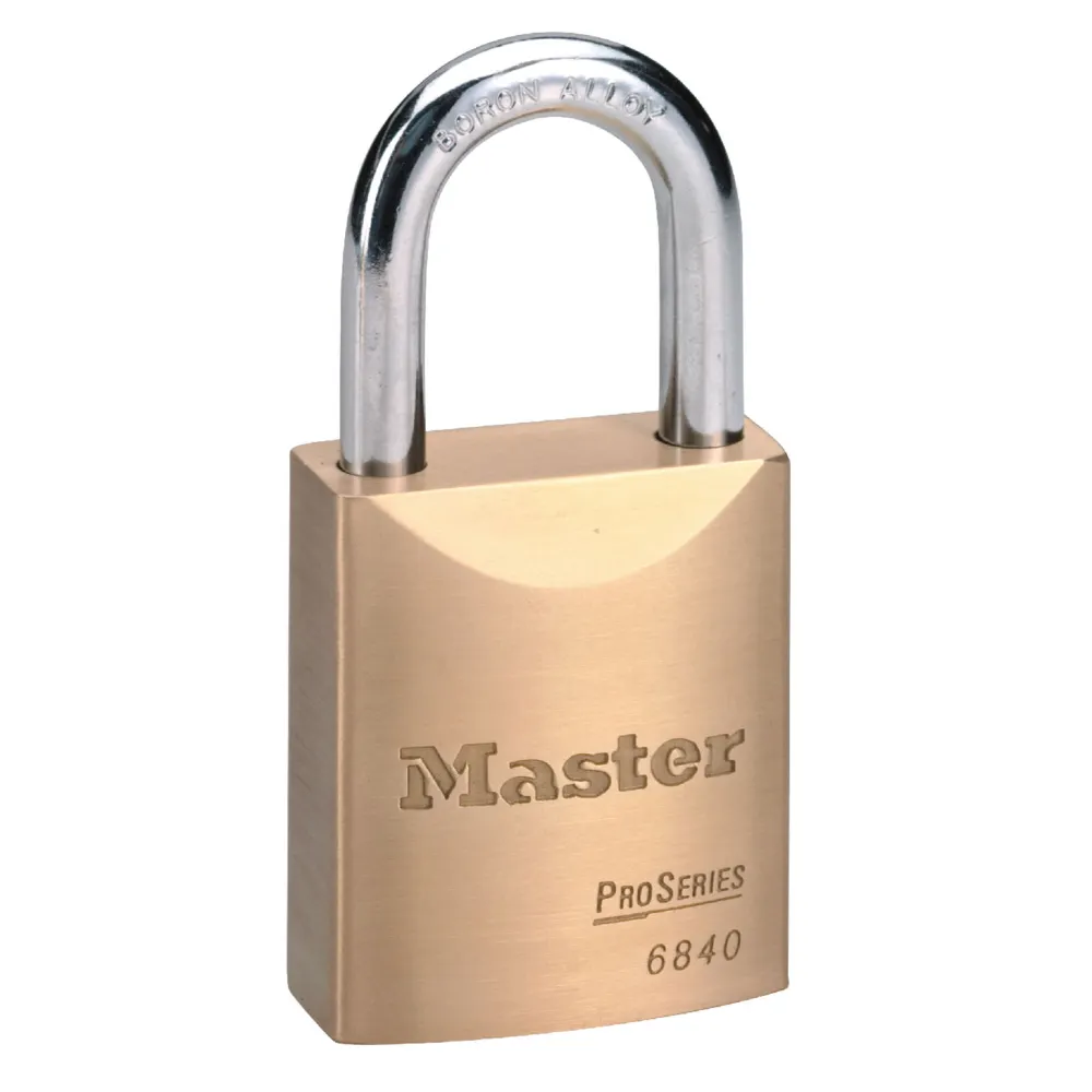 MASTER LOCK 30mm x 8mm Boron Shackle Proseries Brass Padlock 6840K