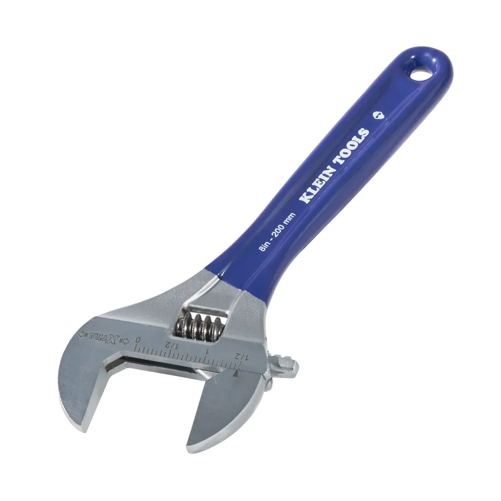 KLEIN 8inch Adjustable Wrench Extra-Wide Jaw A-D509-8
