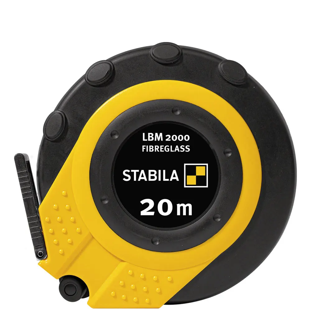 STABILA 20m x 13mm LBM 2000 Closed Case F/glass Tape Measure w/ Metric Scale Universal Hook 19654