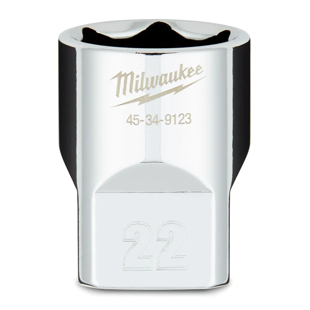 MILWAUKEE 1/2 Drive 22mm Metric 6-Point Socket 45349123