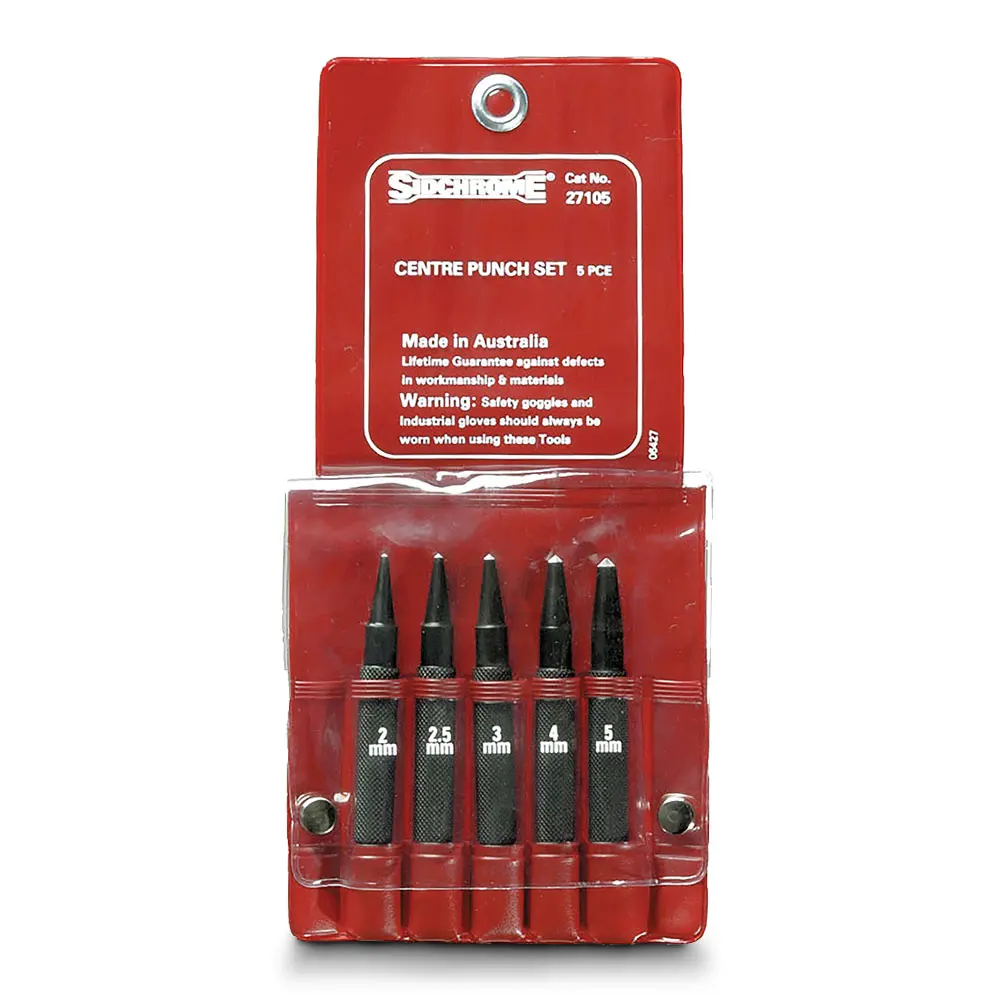 SIDCHROME 2-5mm Centre Punch Set - 5 Piece SCMT27105