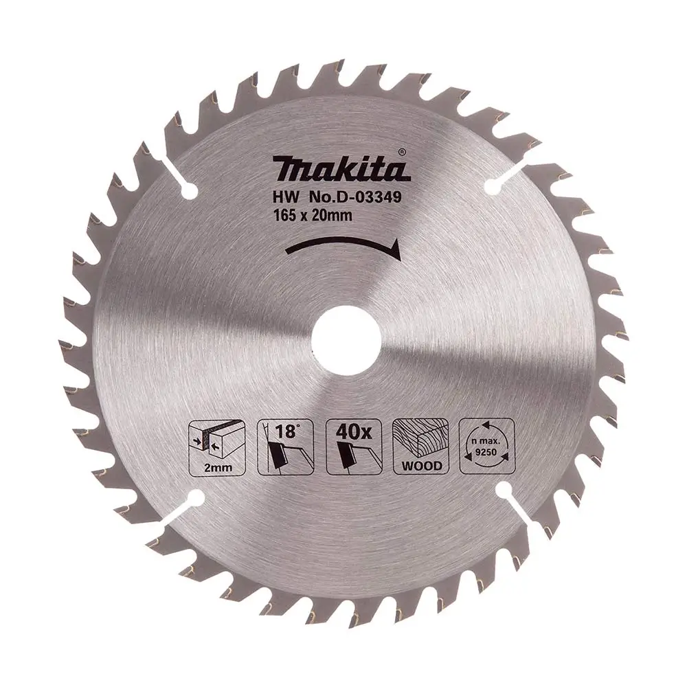 MAKITA 165mm x 20mm x 40T Standard TCT Saw Blade D-03349