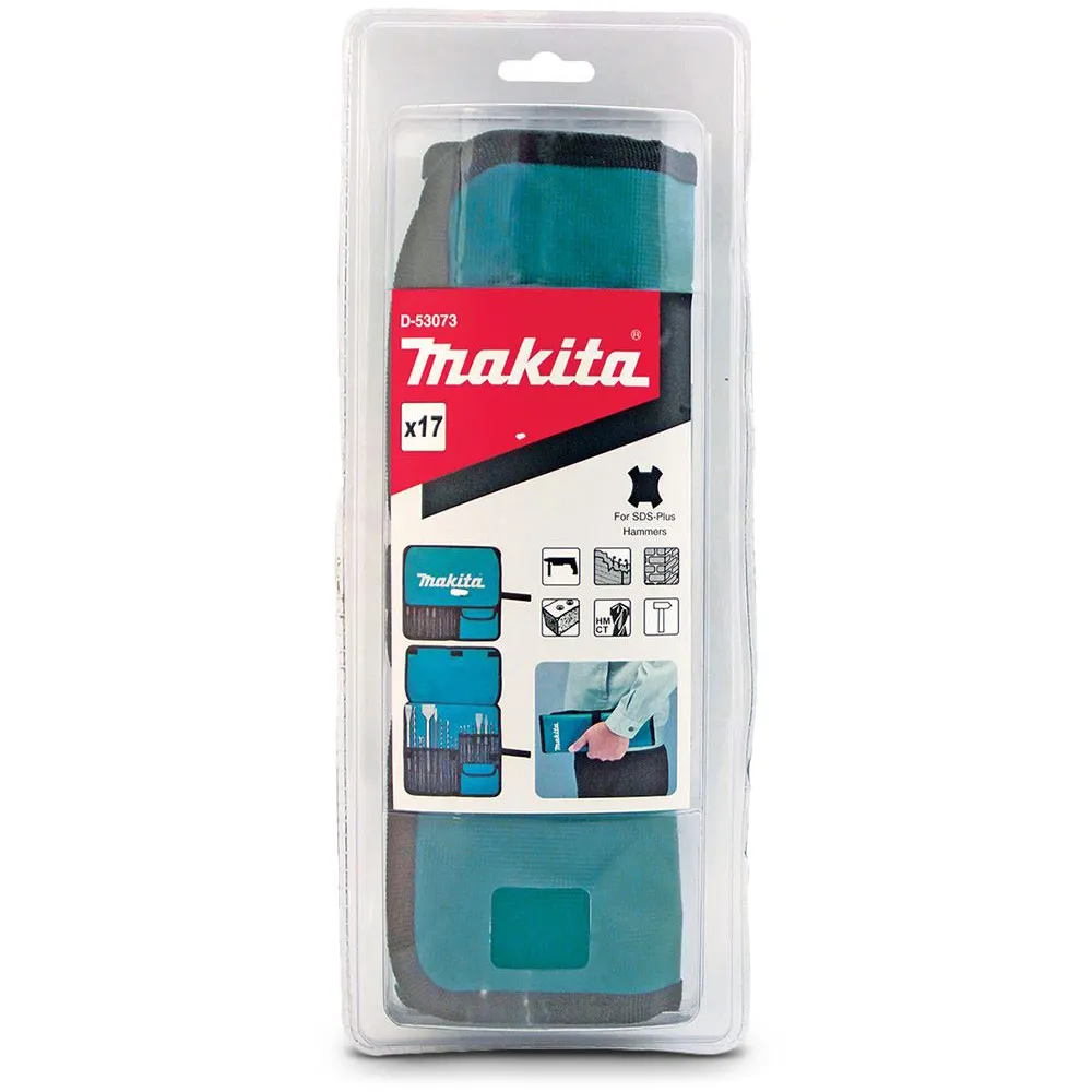 MAKITA SDS-Plus TCT Hammer Drill Bit & Chisel Set - 17 Piece D-53073