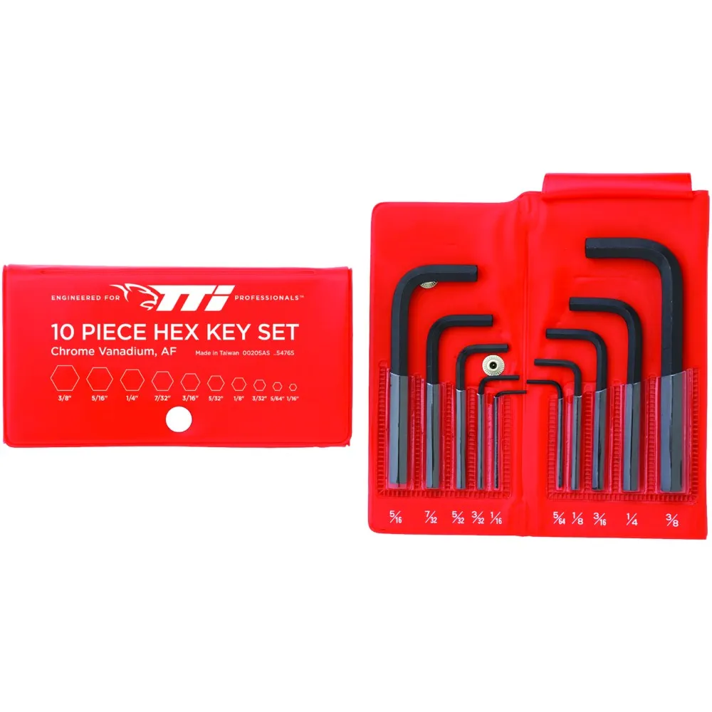 TTI 10 Piece Hex Key Imperial 00205AS