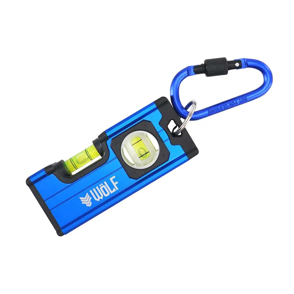 WOLF 120mm 2 Vials Magnetic Carabiner Mini Spirit Level WMPL120