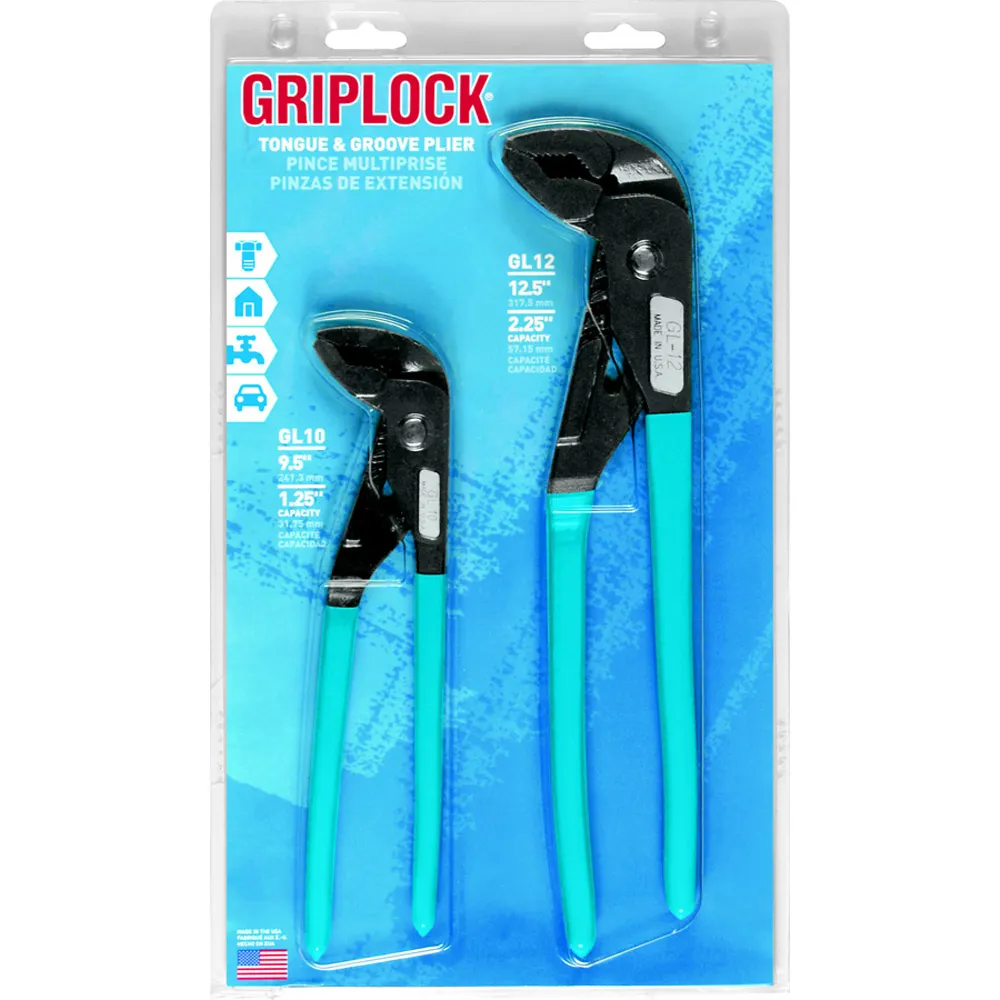 CHANNELLOCK 241mm & 317mm Multigrip Plier Set - 2 Piece GLS-1