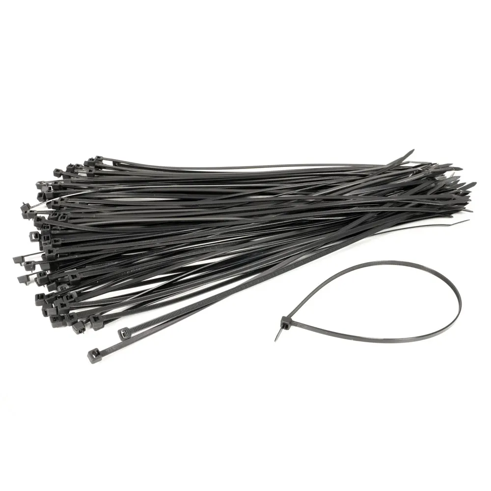 DETROIT 4.8x370mm 100 Pack Black Cable Ties DRCT37048MM