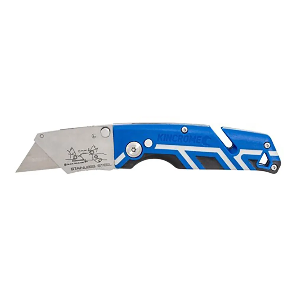 KINCROME Triple Grip Handle Folding Utility Knife K6266