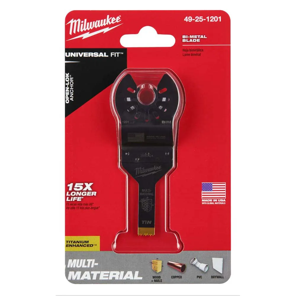 MILWAUKEE 9.5mm OPEN-LOK Titanium Enhanced Bi-Metal Multi-Material Blade 49251201