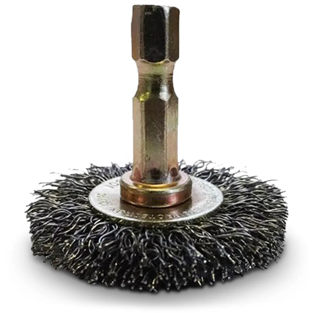 JOSCO 40mm 1/4-Hex Mounted Crimped Wheel Brush JCW40