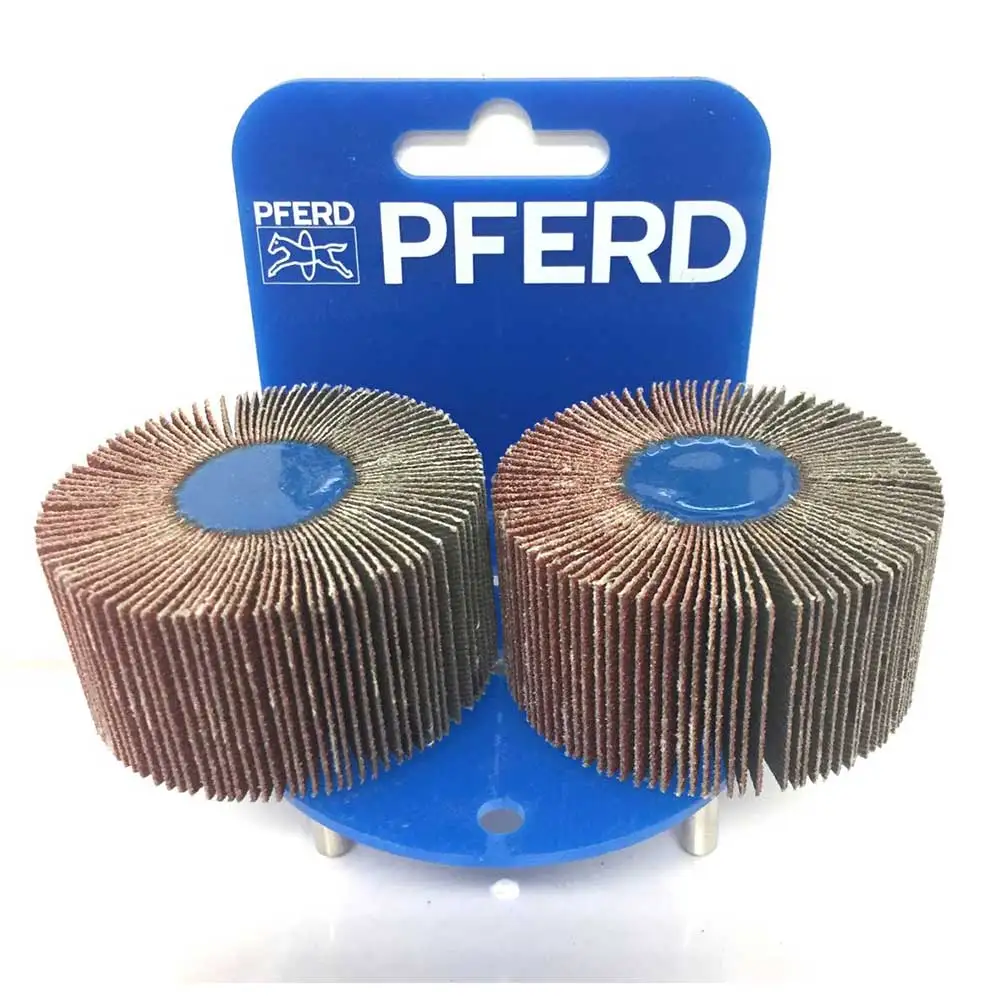PFERD 60 x 30mm 80-Grit Mounted Flap Wheel - 2 Piece