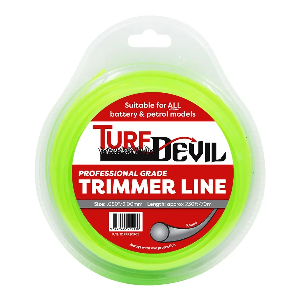 TURF DEVIL 2mm Professional Trimmer Line "Round" TDPKR20P05