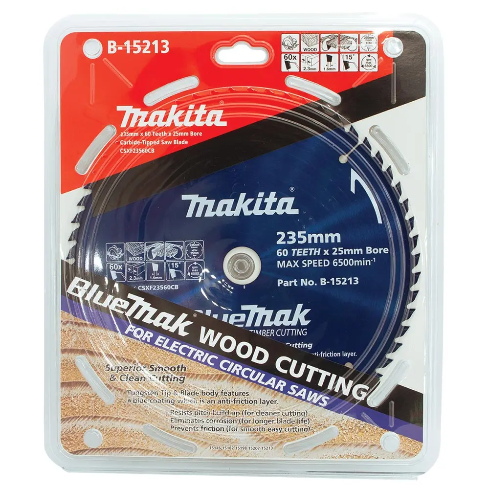 MAKITA 235mm 60T TCT Circular Saw Blade for Wood Cutting - BLUEMAK